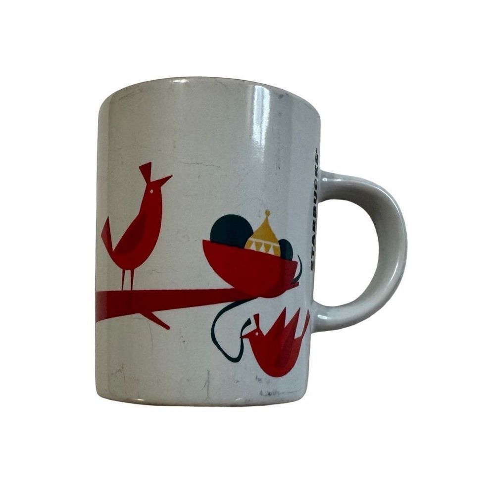Starbucks Coffee Mug Red White Partridge Bird Holiday 9oz​ Ceramic Cup